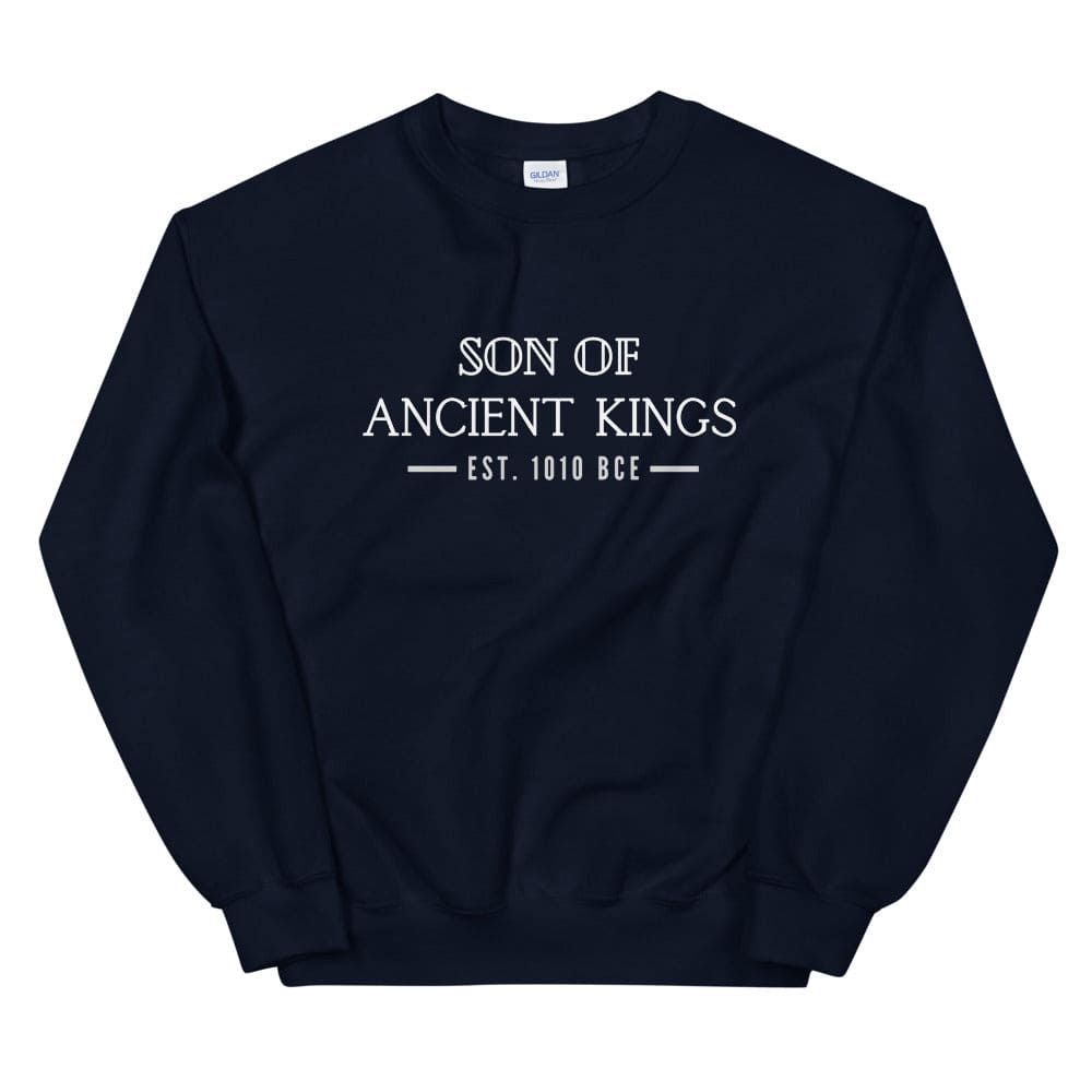Son of Ancient Kings Sweatshirt - Perfect clothing for Israelites, Black Hebrew Israelites, 12 Tribes of Israel, Black Jews and all people of faith.