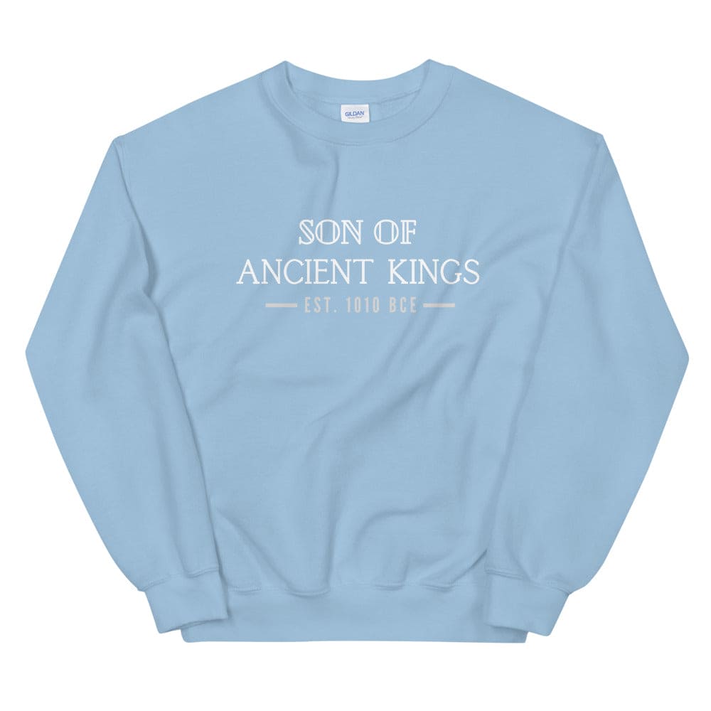 Son of Ancient Kings Sweatshirt - Perfect clothing for Israelites, Black Hebrew Israelites, 12 Tribes of Israel, Black Jews and all people of faith.