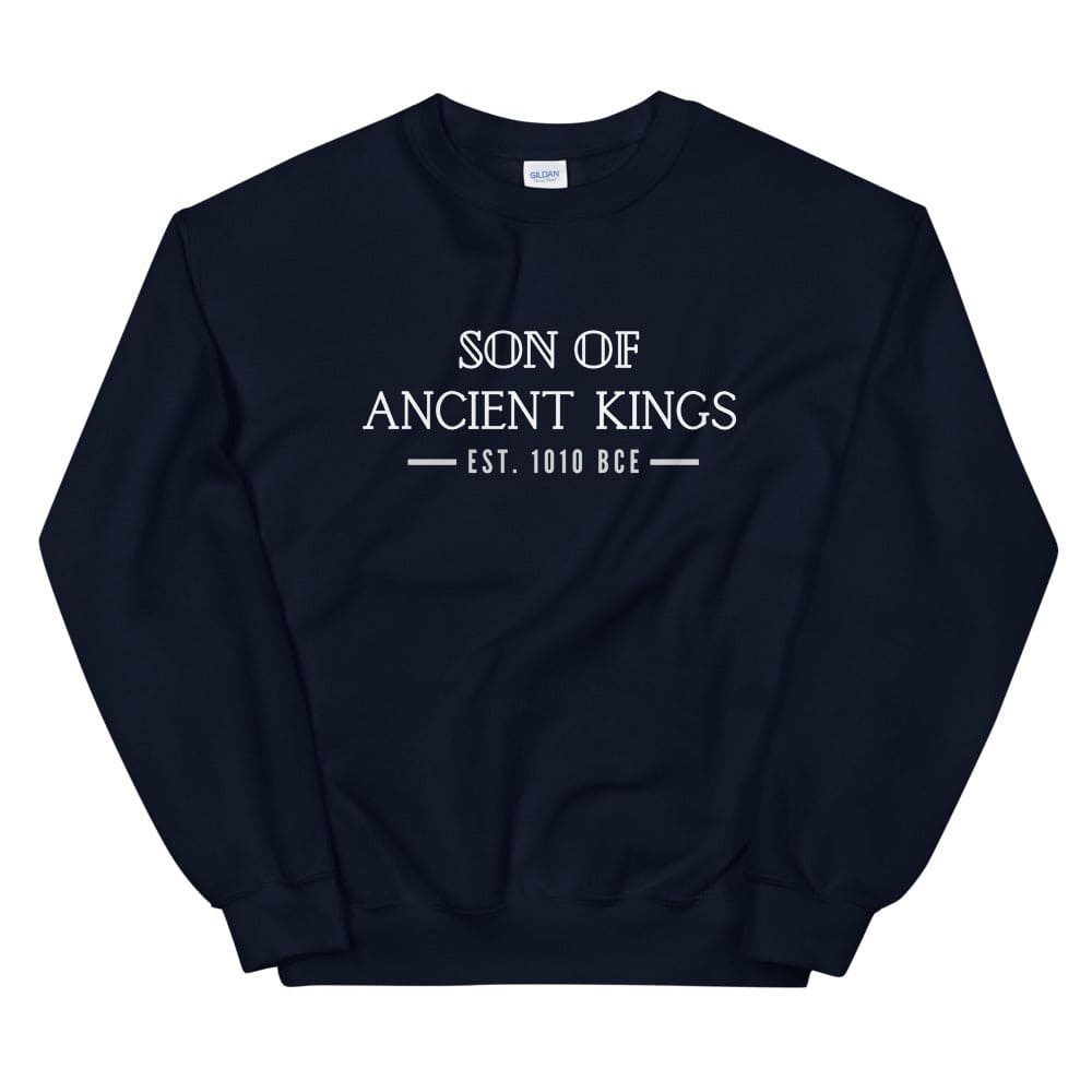 Son of Ancient Kings Sweatshirt - Perfect clothing for Israelites, Black Hebrew Israelites, 12 Tribes of Israel, Black Jews and all people of faith.