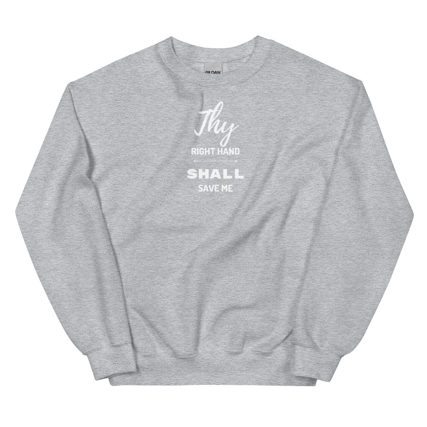 Thy Right Hand Shall Save Me Sweatshirt - Perfect clothing for Israelites, Black Hebrew Israelites, 12 Tribes of Israel, Black Jews and all people of faith.