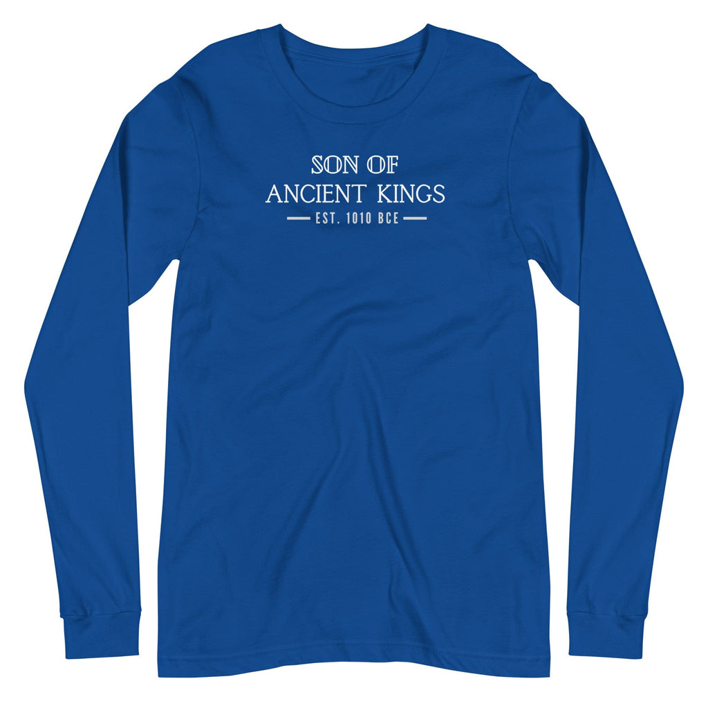Son of Ancient Kings Long Sleeve T-Shirt - Smiletivations brand is perfect clothing for Israelites, Black Hebrew Israelites, 12 Tribes of Israel, Black Jews and all people of faith.