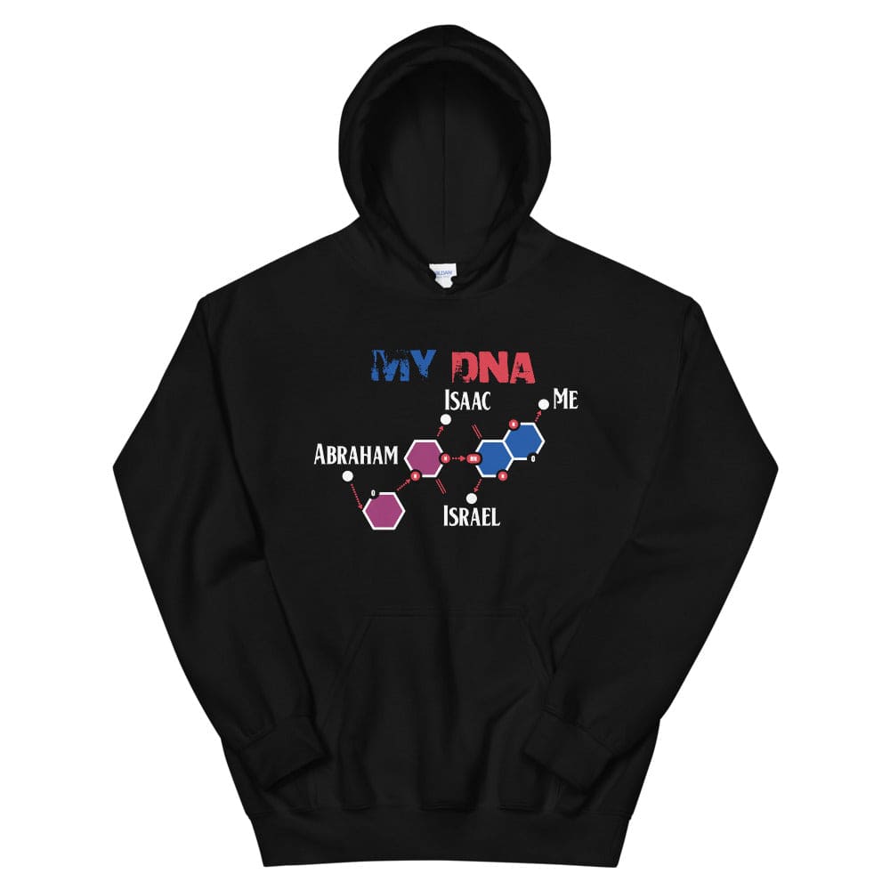 My Israelite DNA Hoodie - Perfect clothing for Israelites, Black Hebrew Israelites, 12 Tribes of Israel, Black Jews and all people of faith.