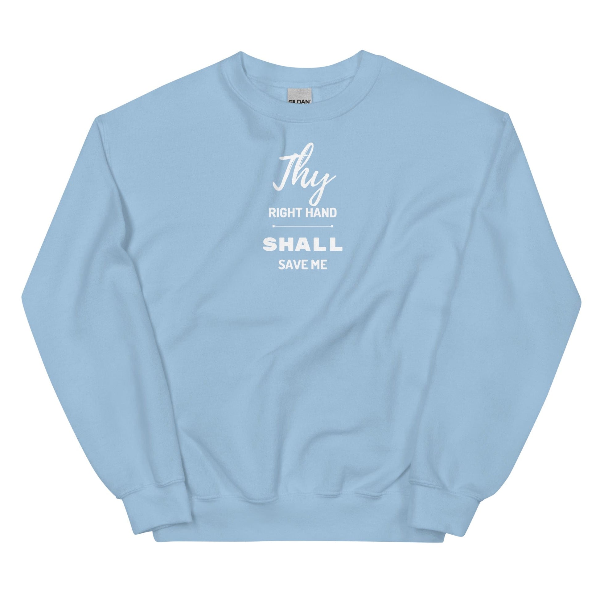 Thy Right Hand Shall Save Me Sweatshirt - Perfect clothing for Israelites, Black Hebrew Israelites, 12 Tribes of Israel, Black Jews and all people of faith.