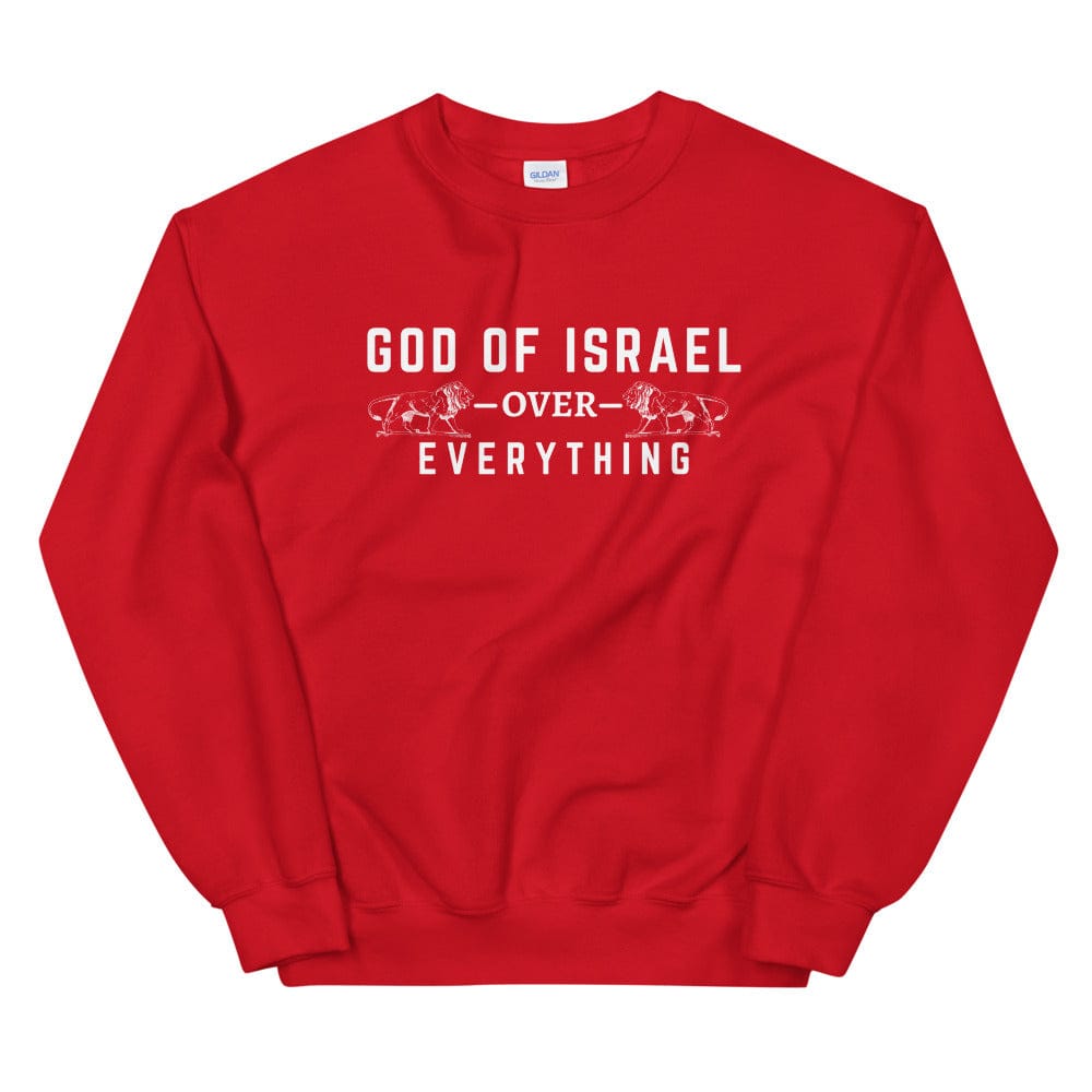 God of Israel over Everything Sweatshirt - Perfect clothing for Israelites, Black Hebrew Israelites, 12 Tribes of Israel, Black Jews and all people of faith.