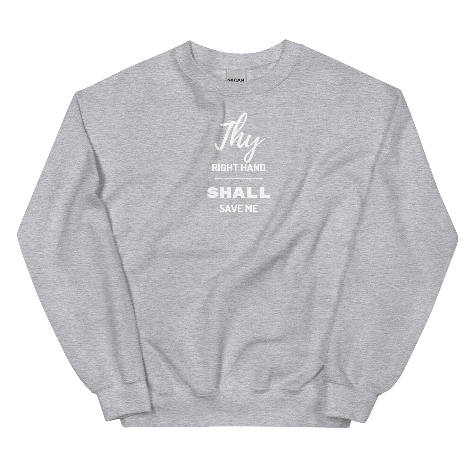 Thy Right Hand Shall Save Me Sweatshirt - Perfect clothing for Israelites, Black Hebrew Israelites, 12 Tribes of Israel, Black Jews and all people of faith.