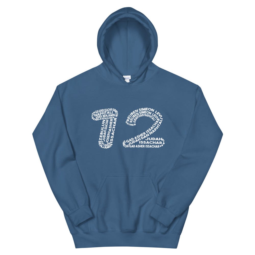 12 Tribes of Israel Hoodie - Perfect for Israelites, Black Hebrew Israelites, 12 Tribes of Israel, Black Jews and all people of faith.