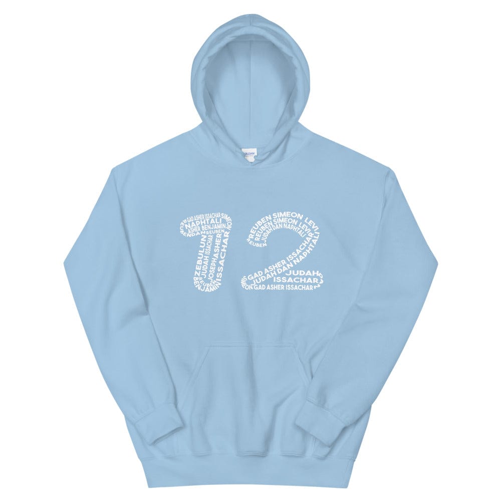 12 Tribes of Israel Hoodie - Perfect for Israelites, Black Hebrew Israelites, 12 Tribes of Israel, Black Jews and all people of faith.