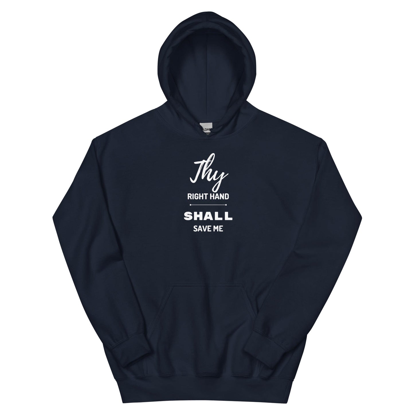 Thy Right Hand Shall Save Me Hoodie - Perfect for Israelites, Black Hebrew Israelites, 12 Tribes of Israel, Black Jews and all people of faith.