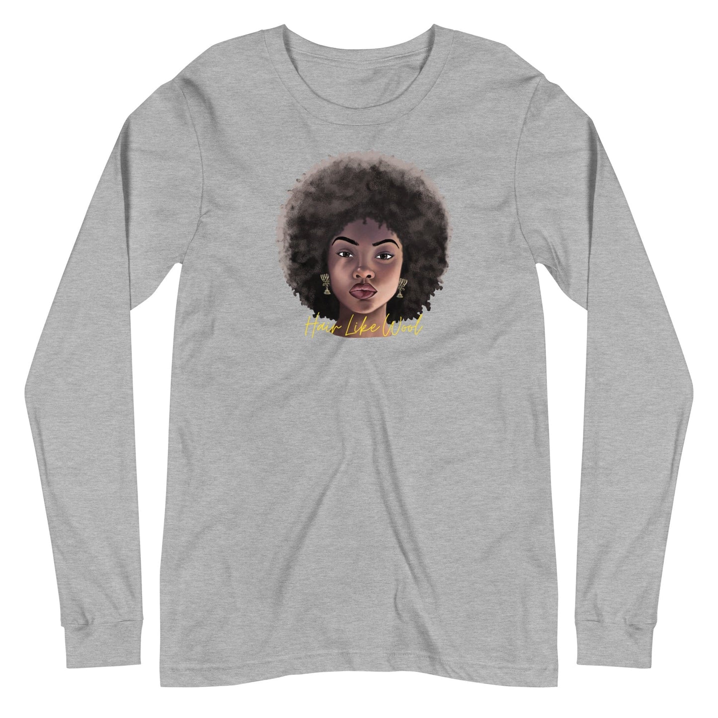 Hair Like Wool Long Sleeve T-Shirt - Smiletivations brand is perfect clothing for Israelites, Black Hebrew Israelites, 12 Tribes of Israel, Black Jews and all people of faith.