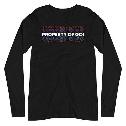 Property of the God of Israel Long Sleeve T-Shirt - Perfect clothing for Israelites, Black Hebrew Israelites, 12 Tribes of Israel, Black Jews and all people of faith.