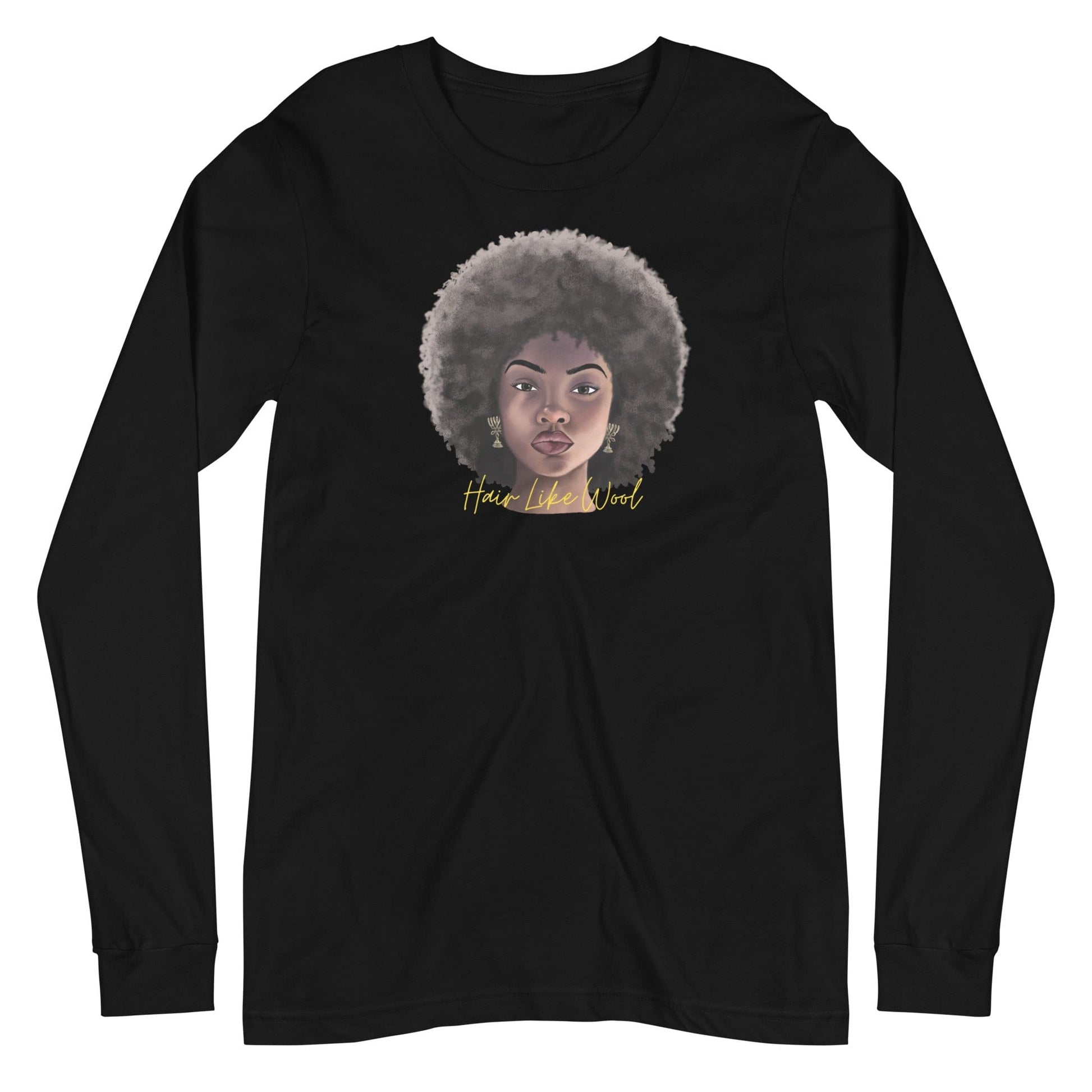 Hair Like Wool Long Sleeve T-Shirt - Smiletivations brand is perfect clothing for Israelites, Black Hebrew Israelites, 12 Tribes of Israel, Black Jews and all people of faith.