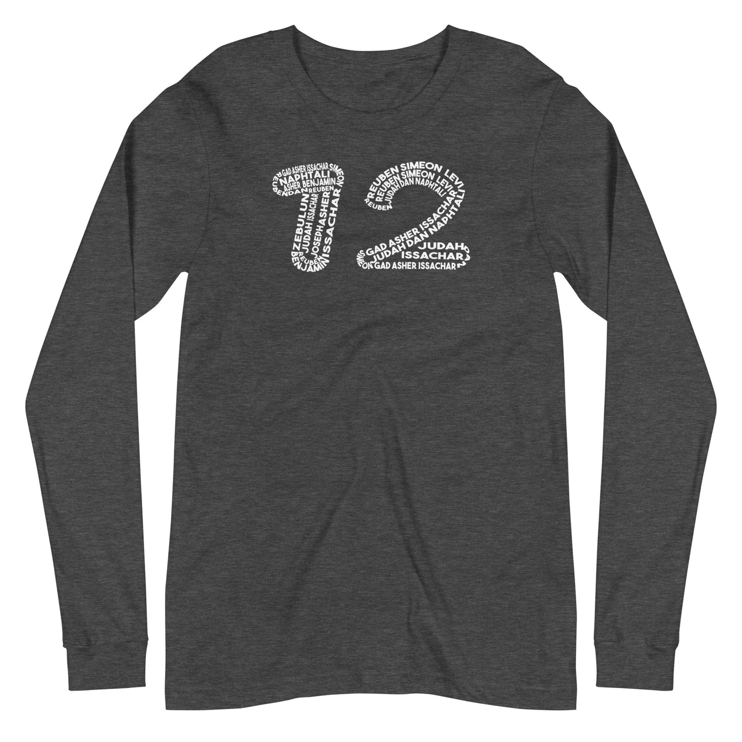 12 Tribes of Israel Long Sleeve T-Shirt - Perfect clothing for Israelites, Black Hebrew Israelites, 12 Tribes of Israel, Black Jews and all people of faith.