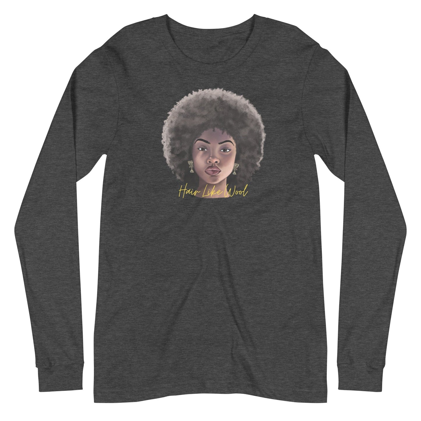 Hair Like Wool Long Sleeve T-Shirt - Smiletivations brand is perfect clothing for Israelites, Black Hebrew Israelites, 12 Tribes of Israel, Black Jews and all people of faith.