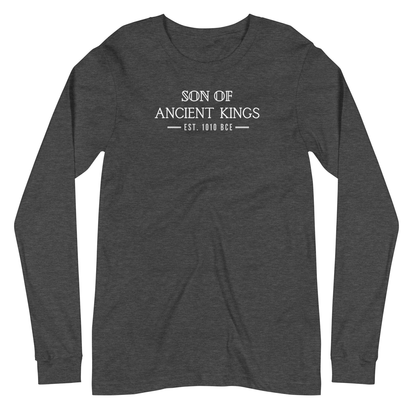 Son of Ancient Kings Long Sleeve T-Shirt - Smiletivations brand is perfect clothing for Israelites, Black Hebrew Israelites, 12 Tribes of Israel, Black Jews and all people of faith.