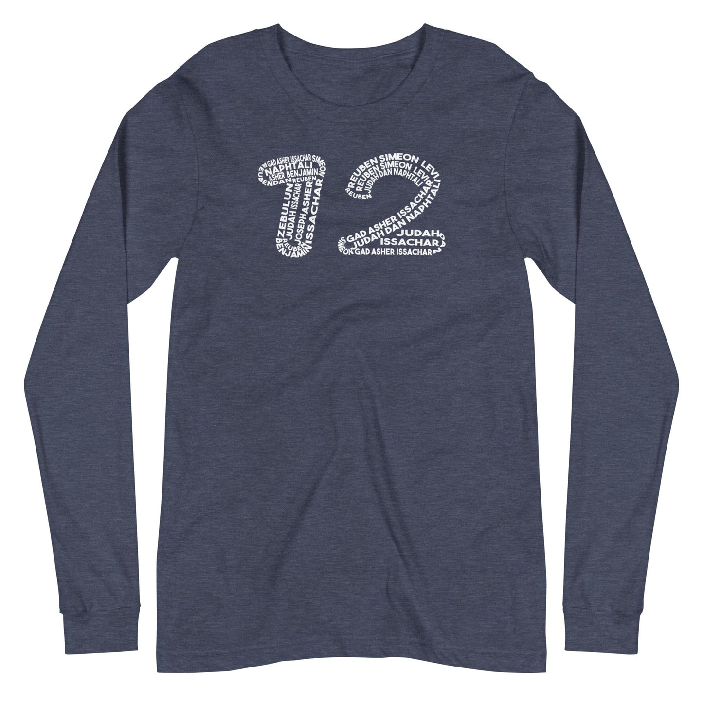 12 Tribes of Israel Long Sleeve T-Shirt - Perfect clothing for Israelites, Black Hebrew Israelites, 12 Tribes of Israel, Black Jews and all people of faith.