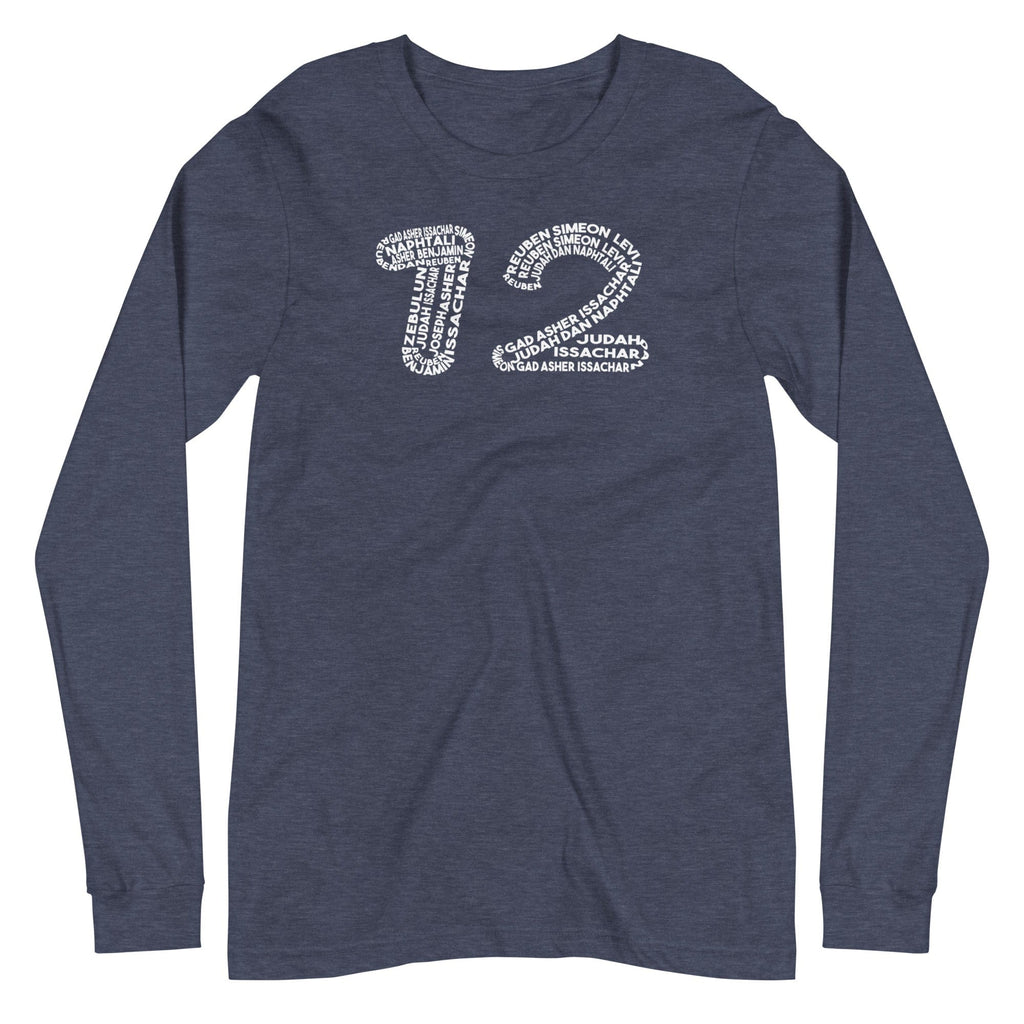 12 Tribes of Israel Long Sleeve T-Shirt - Perfect clothing for Israelites, Black Hebrew Israelites, 12 Tribes of Israel, Black Jews and all people of faith.