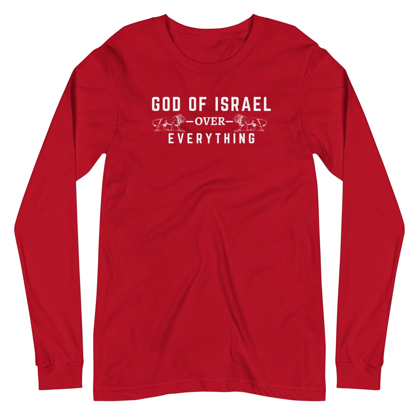 God of Israel over Everything Long Sleeve T-Shirt - Smiletivations brand is perfect clothing for Israelites, Black Hebrew Israelites, 12 Tribes of Israel, Black Jews and all people of faith.