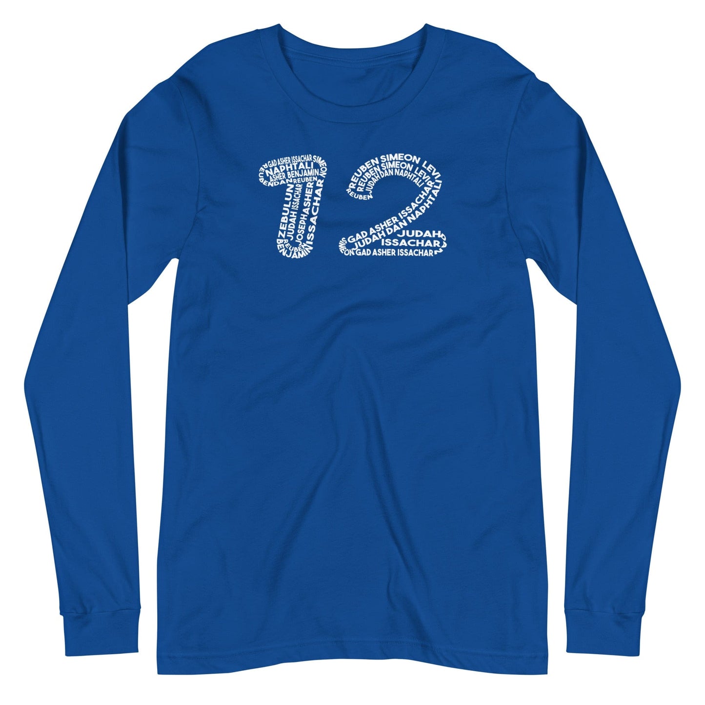 12 Tribes of Israel Long Sleeve T-Shirt - Perfect clothing for Israelites, Black Hebrew Israelites, 12 Tribes of Israel, Black Jews and all people of faith.