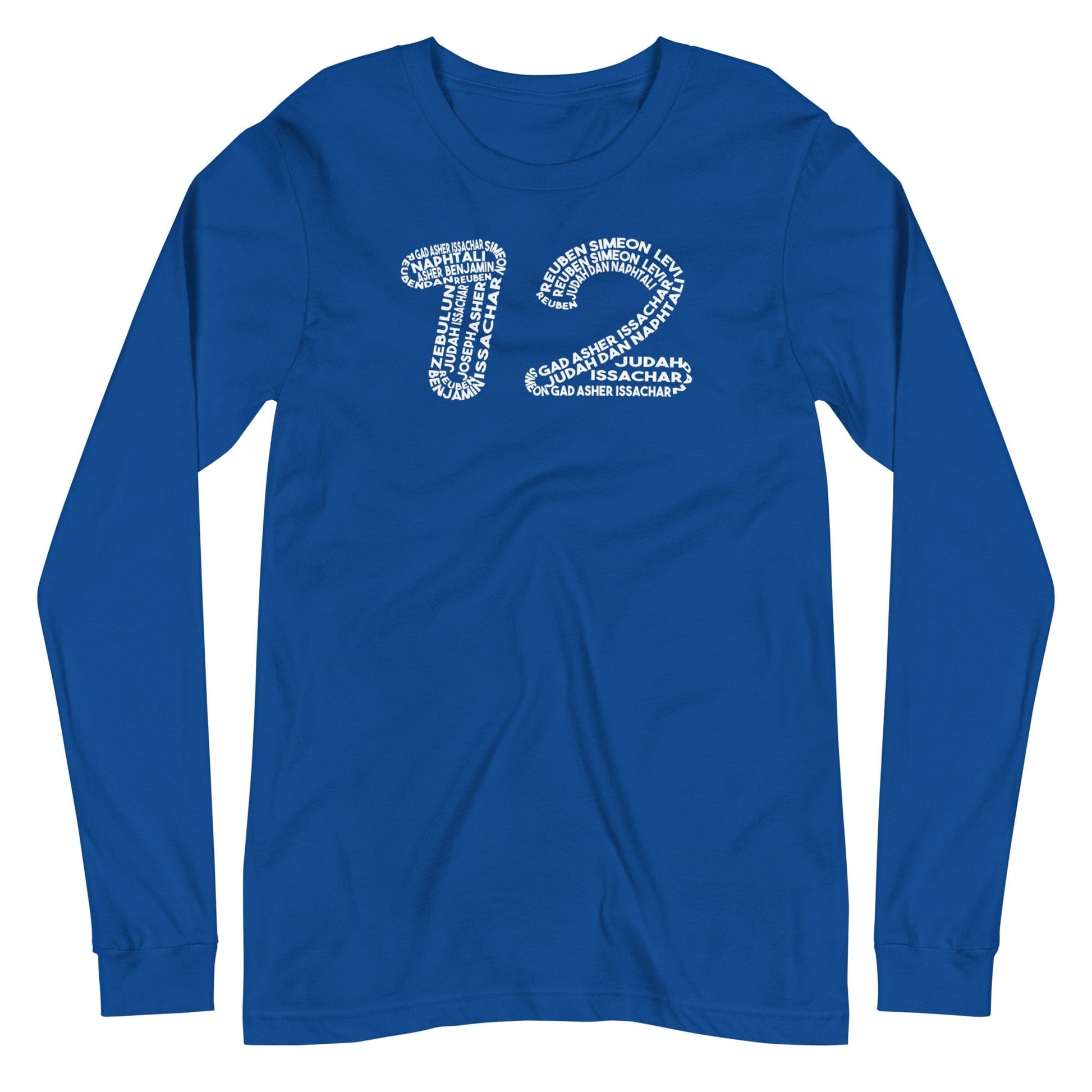 12 Tribes of Israel Long Sleeve T-Shirt - Perfect clothing for Israelites, Black Hebrew Israelites, 12 Tribes of Israel, Black Jews and all people of faith.