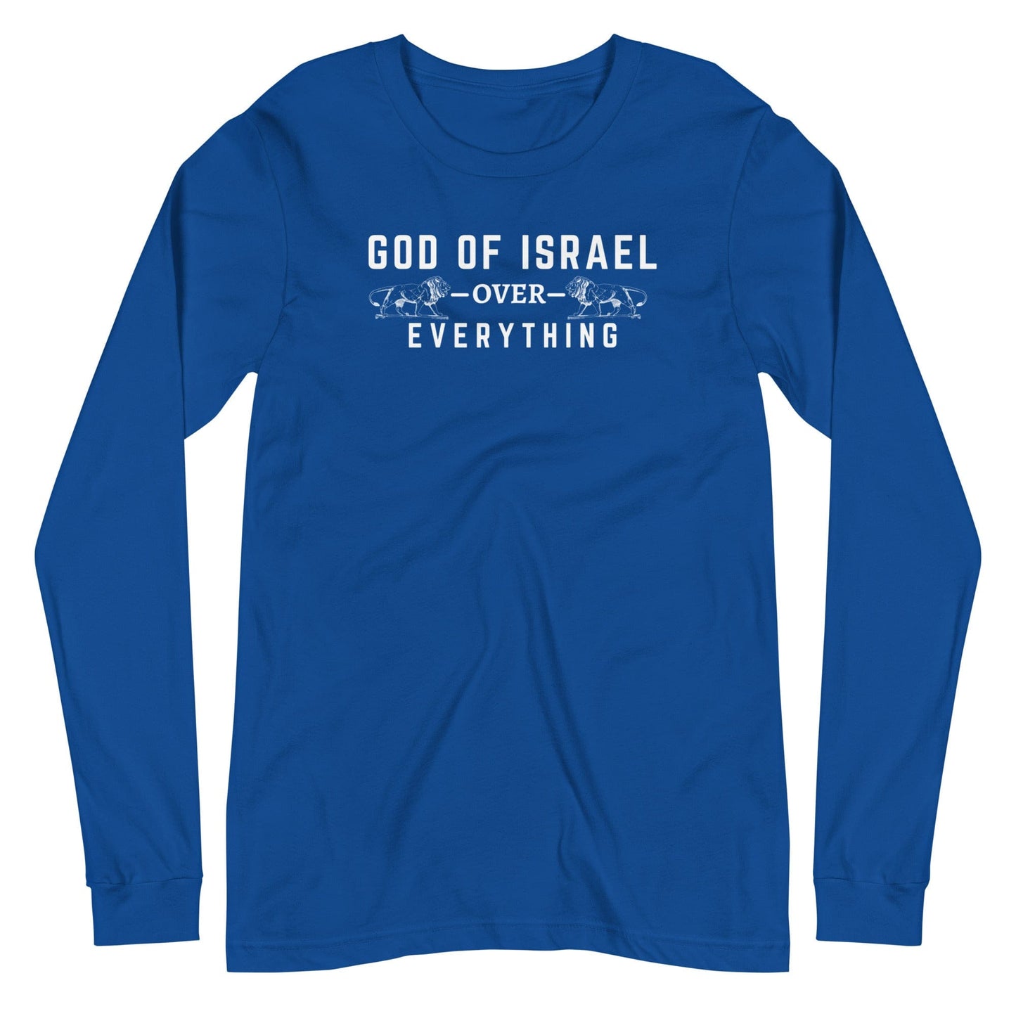 God of Israel over Everything Long Sleeve T-Shirt - Smiletivations brand is perfect clothing for Israelites, Black Hebrew Israelites, 12 Tribes of Israel, Black Jews and all people of faith.