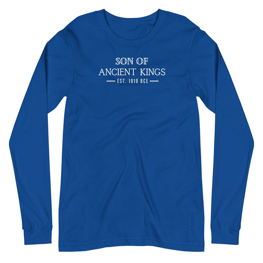 Son of Ancient Kings Long Sleeve T-Shirt - Smiletivations brand is perfect clothing for Israelites, Black Hebrew Israelites, 12 Tribes of Israel, Black Jews and all people of faith.